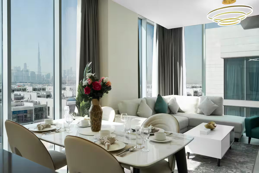 Deluxe One-Bedroom Apartment with Burj Khalifa View