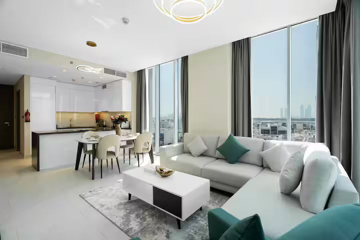 Deluxe One-Bedroom Apartment with Burj Khalifa View
