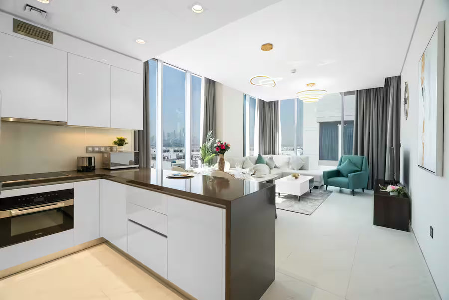 Deluxe One-Bedroom Apartment with Burj Khalifa View